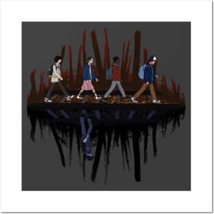 Stranger Abbey Road - Upside Down Edition Posters and Art